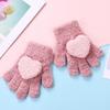 Kids' Heart-Pattern Warm Gloves