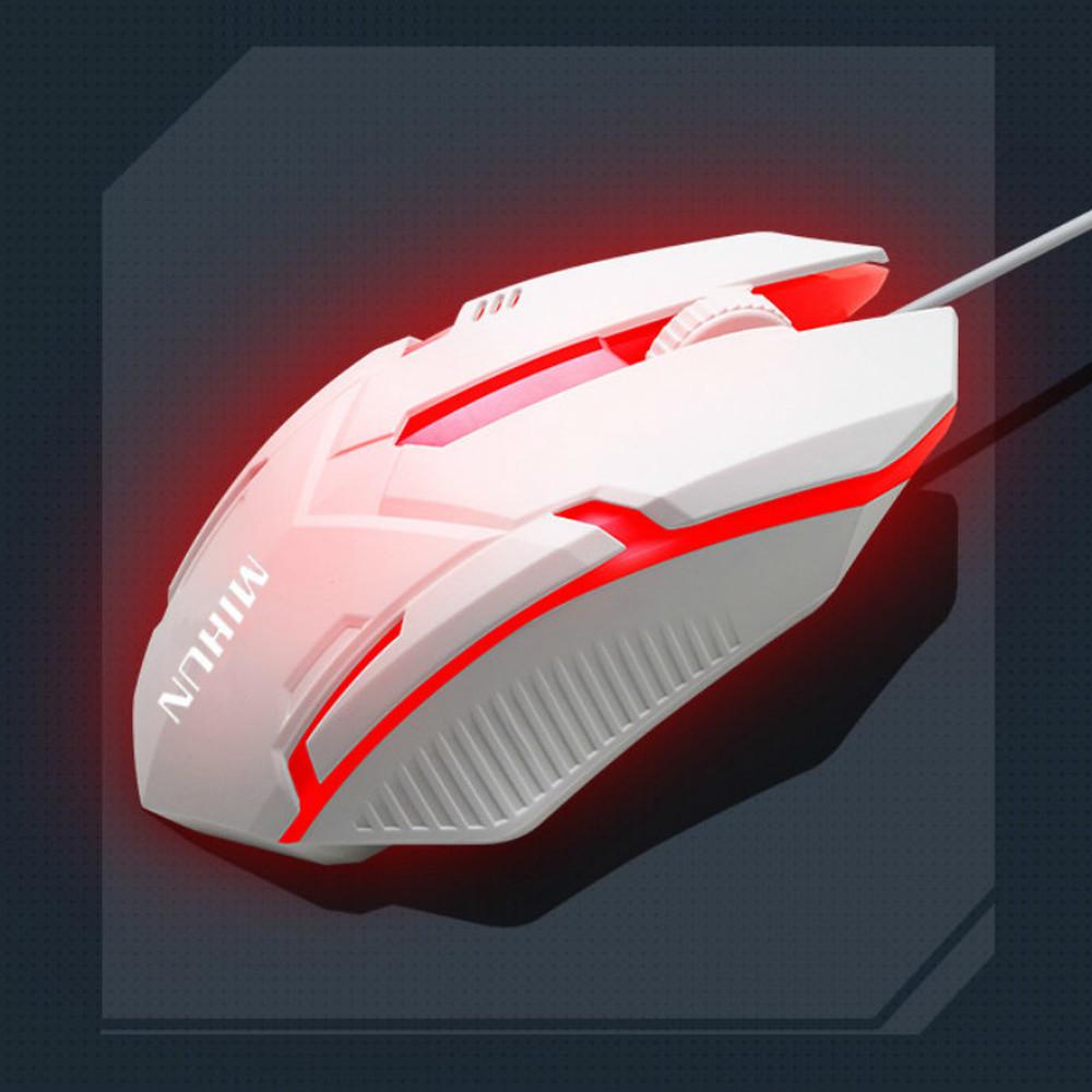 Computer Universal USB Luminous Wired Mouse Desktop DIY Installed Laptop Distribution Home Office
