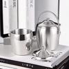 ZISIZ Stainless Steel Double-Wall Ice Bucket