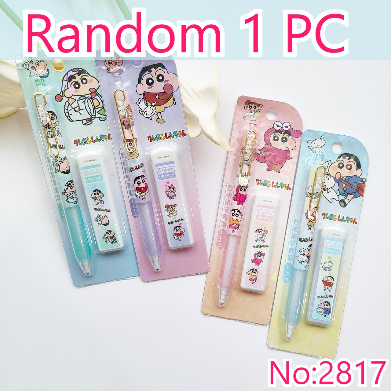 

Crayon Shin-chan Mechanical Pencil Set 0.5mm Cute Cartoon Press Pencil No Sharpening Student School Stationery Gift Supplies