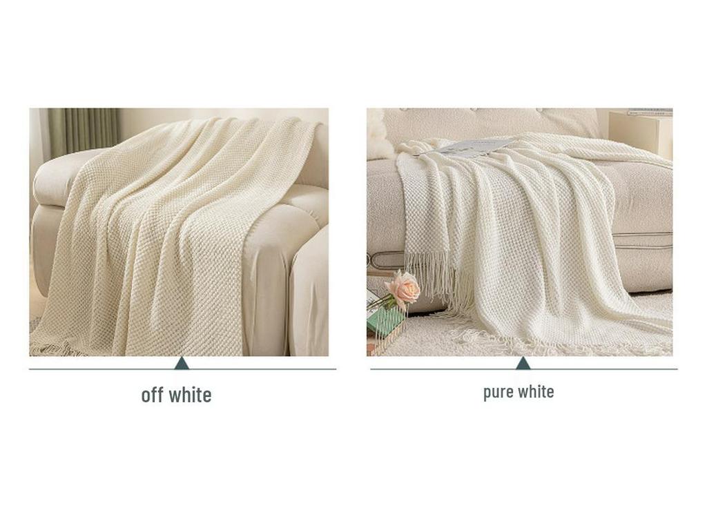G5Z Luxuriöses Wollsofa & Nickerchen-Decke - Einfarbige, Ins-Stil, Schal-Überwurf, Bettende-Dekoration