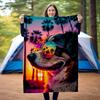 1pc dog pattern blanket, all season lightweight home office outdoor nap multifunctional blanket