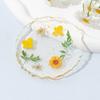 Real Dried Flowers Coaster Heat-Resistant Home Kitchen Transparent Cup Mat for Resin Handmade DIY Decor Unique