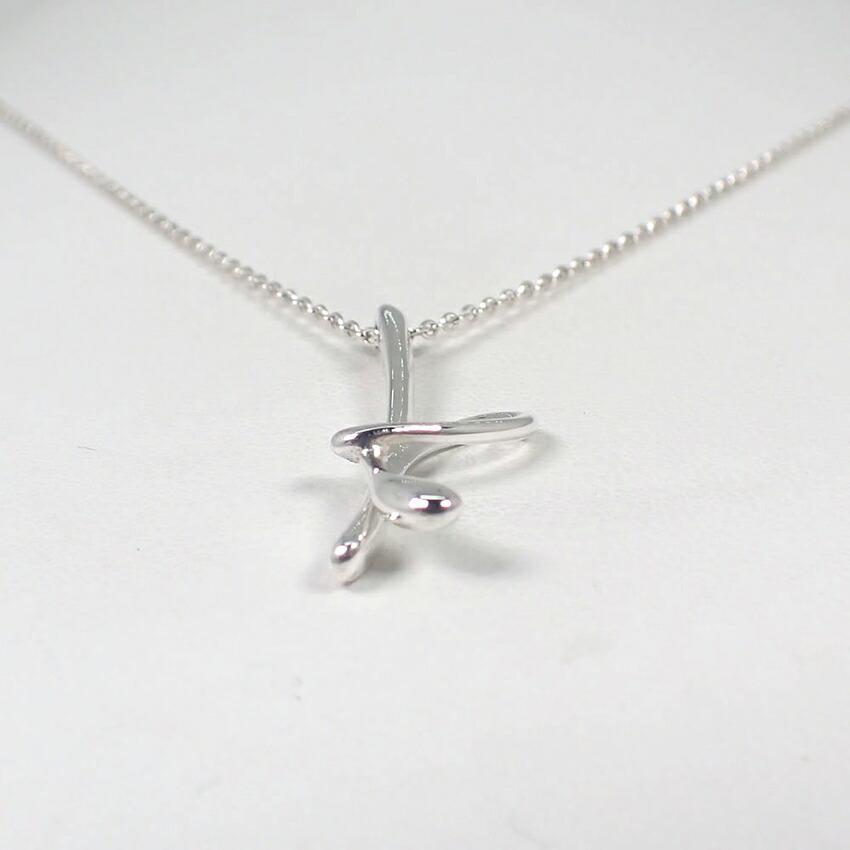 [Used] TIFFANY 925 Initial K Pendant Necklace j112-2