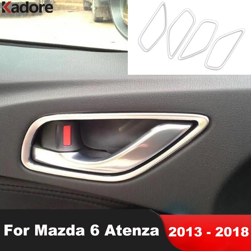 Car ide Inner Door Handle Bowl Cover Trim For Mazda 6 Atenza 2013 2014 2015 2016 2017 2018 Matte Interior Molding Accessories