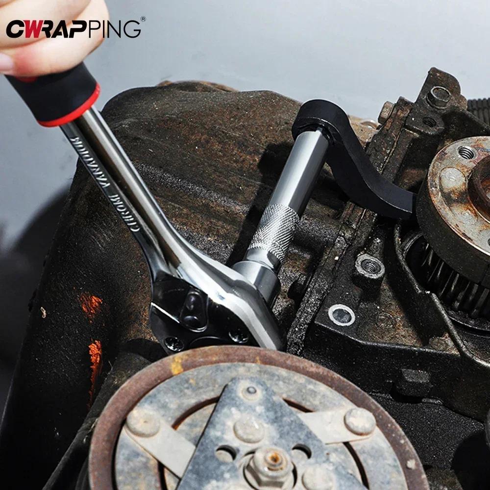 Ratchet Crowbar Adapter Head Tools Pry Bar Wrench Adaptor Head Angle Bar for Toolbox Axle Shaft Removal Car Home Repair Tools