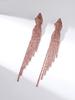 European & American Style Full Diamond Long Tassel Earrings for Women