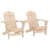 VidaXL Adirondack Garden Chairs with Table Solid Fir Wood