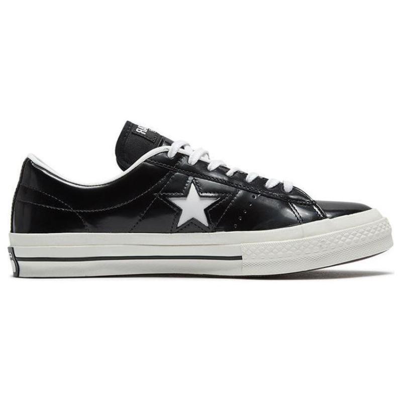 Converse One Star Series HanByeol Stylish and Comfortable Low-Top Canvas Shoes Unisex Black & White