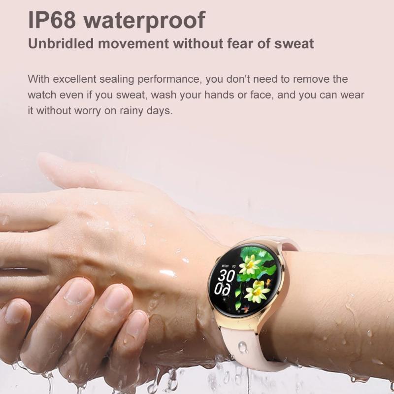 2025 Ny Dame Mote Smartklokke Kvinner AMOLED HD-skjerm GPS Puls Bluetooth-anrop Vanntett Utendørs Smartklokke for Xiaomi