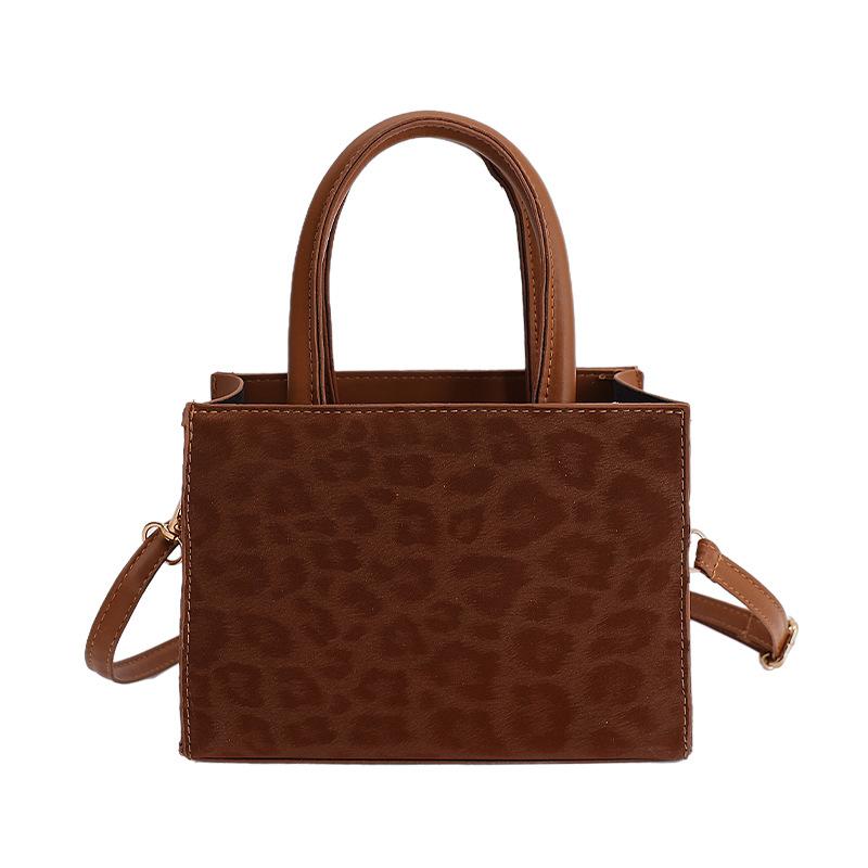 

Leopard print baguette sweet cool simple fashion commuting large capacity retro underarm women s bag