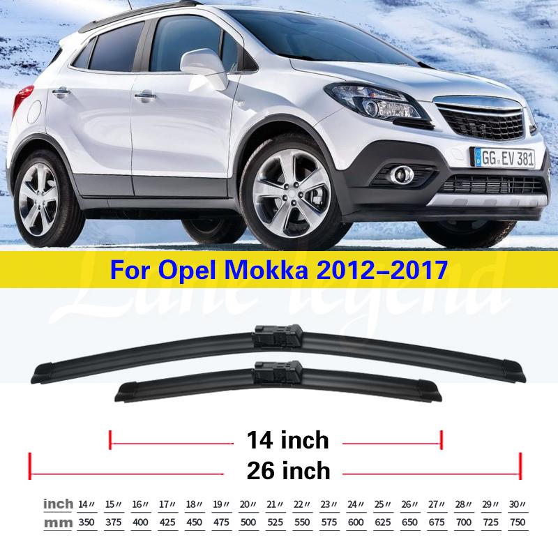 3pcs Front Rear Windshield Wiper Blades For Opel Mokka 2012 2013 2014 2015 2016 2017 Windscreen Window Accessories 26"+14"+10"