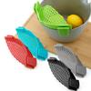 Clip-On Silicone Strainer for Pots And Pans Food Pasta Vegetable Drainer Heat-Resistant Dishwasher Safe Kitchen Colander