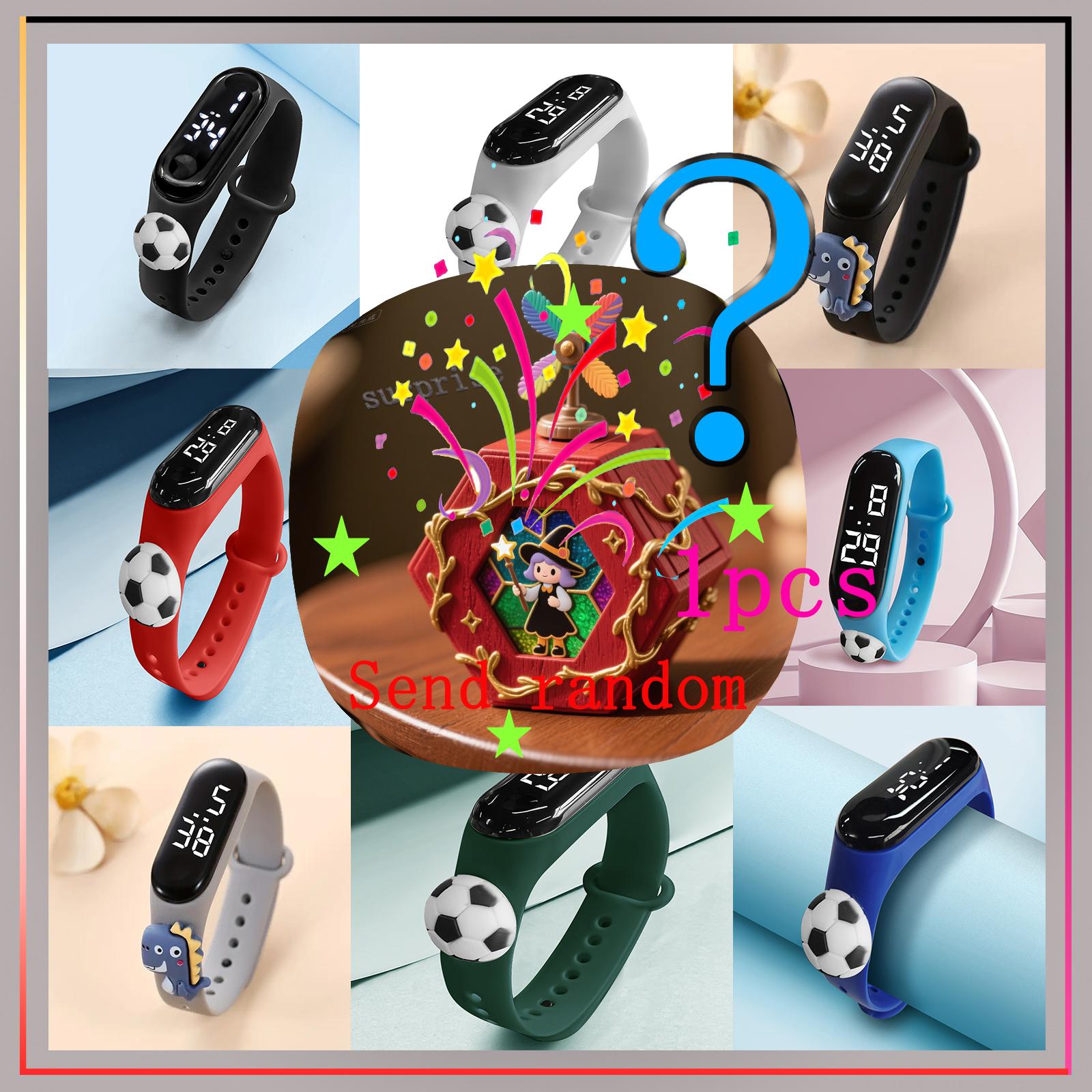 

Сюрприз слепая коробка DIY кукла часы на заказ электронные часы кукольный стиль электронные часы силиконовые случайный стиль разноцветный