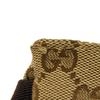 Used 9539 GG Canvas Waist Bag 28566 7929 Calfskin Brown Waist Pouch Shoulder Bag with Embossed Logo Beige Men's from