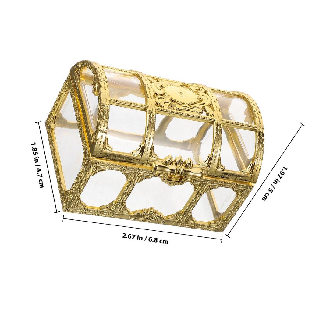 10pcs Hollow Candy Boxes Treasure Chest Style Gift Treat Containers Wedding Party Favors Sugar Storage Case Unique Hand Gift Box