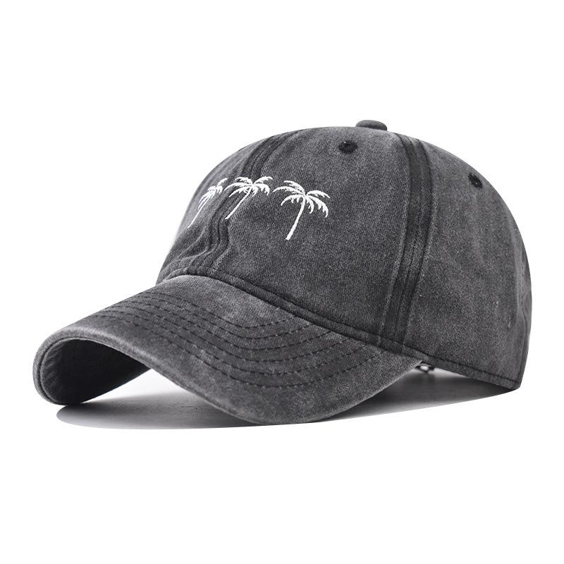 Cotton Coconut Tree Baseball Cap Men's and Women's Outdoor Cartoon Embroidered Cap