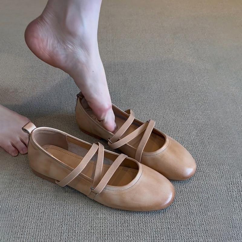 

Версия из овчины~ литературный стиль, мелкий вырез, простые туфли-лодочки, женские ретро кожаные туфли Мэри Джейн на одном ремешке, балетки с круглым носком 40