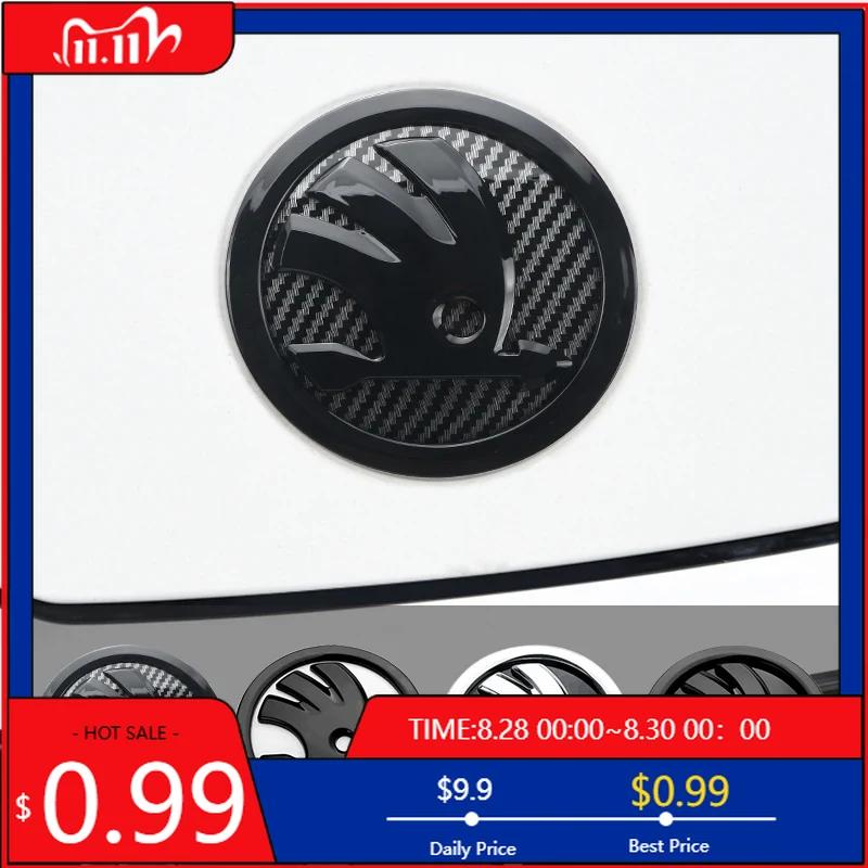 Car Sticker 80mm 90mm ABS Emblem For Skoda Fabia 1 2 Octavia A7 RS Superb Rapid Yeti Karoq Vision Car Head Front Rear Boot Tailg