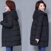 Thiened Large Size Down Cotton Jaet Winter Clothes for Andmother 60 Years Old Mommy Sle Casual Straight Cut Thiened...