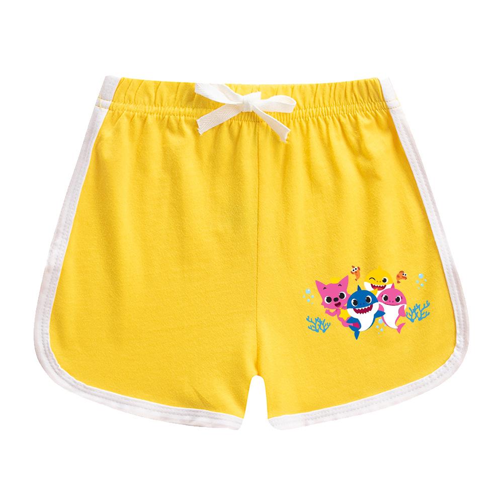 2023 Baby Shark Kids Summer Short Sleeve Cotton T-shirt & Shorts Set