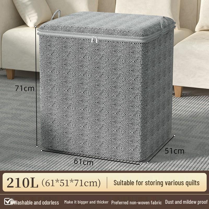 Waterproof Fabric Storage Bag - Large Capacity for Quilts, Comforters, and Closet Clothes