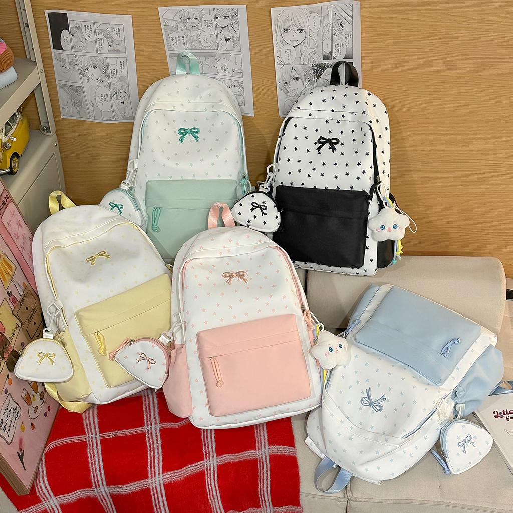 Schoolbag New Small Fresh Junior High School Student Schoolbag Girl Ins Niche College Student Class Backpack Backpack Large Capacity
