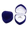 Heart Shape Finger Ring Ear Stud Jewelry Display Holder Storage Box Container