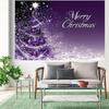 2D flat photography backdrop cloth 1 piece per pack. Elegant purple Christmas tree backdrop.