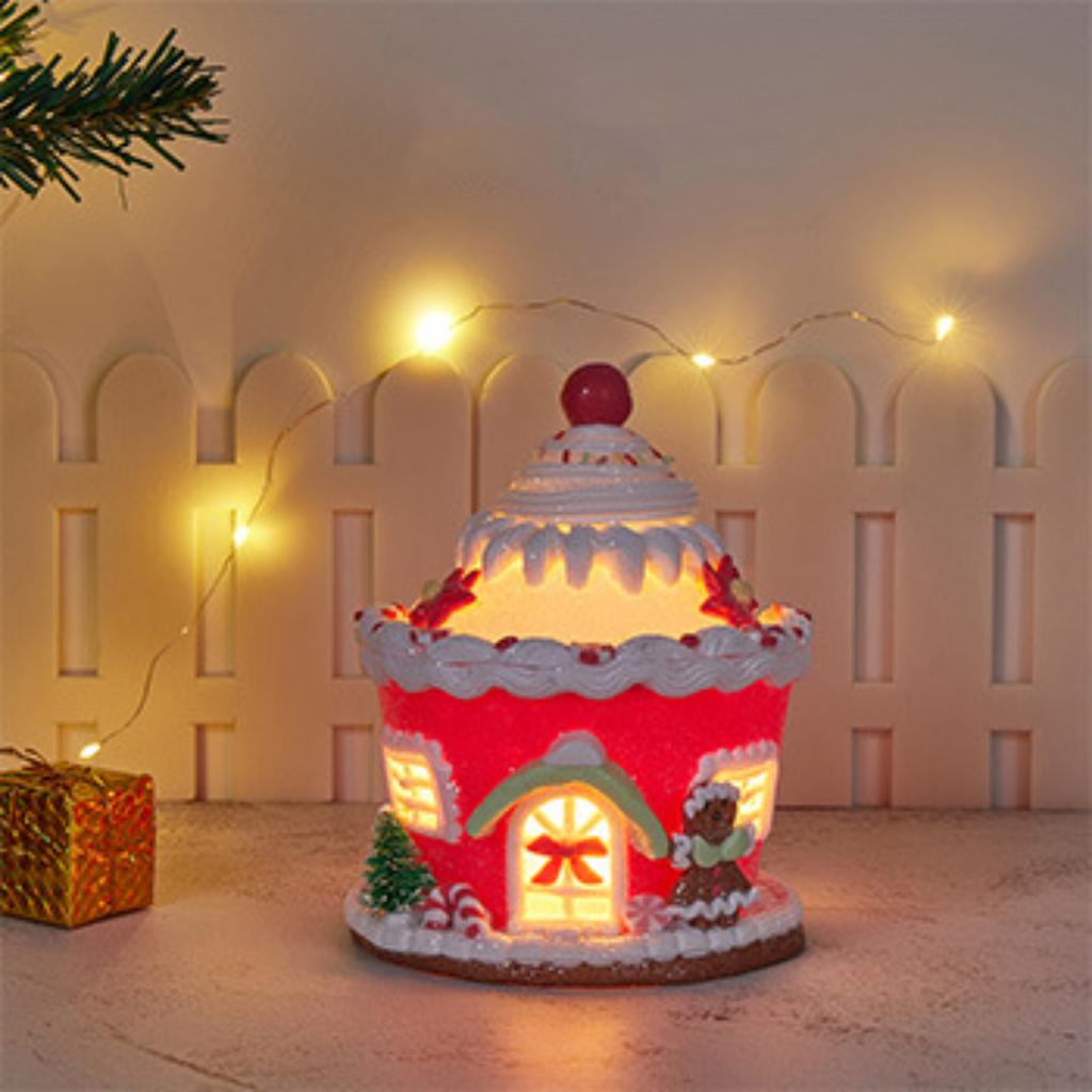 Christmas Decorations: Home Luminous Soft ClayCastle House, BreadClay, Christmas Shopping Mall Window Display Ornaments