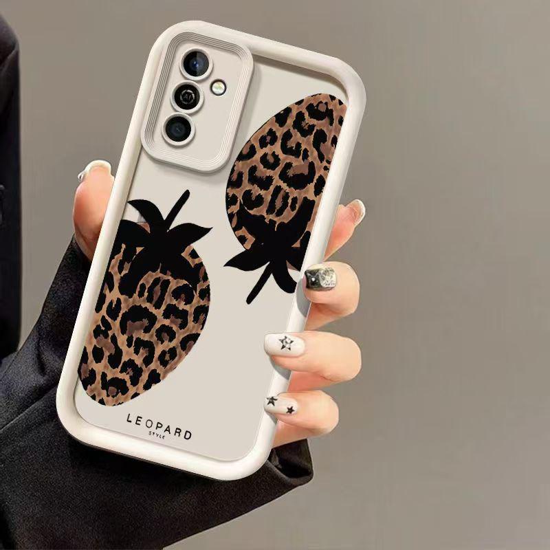 

Strawberry Leopard Print Case for Samsung A55/A53, S24 Ultra/S23 FE, Note 20 Ultra Samsung S23 Ultra