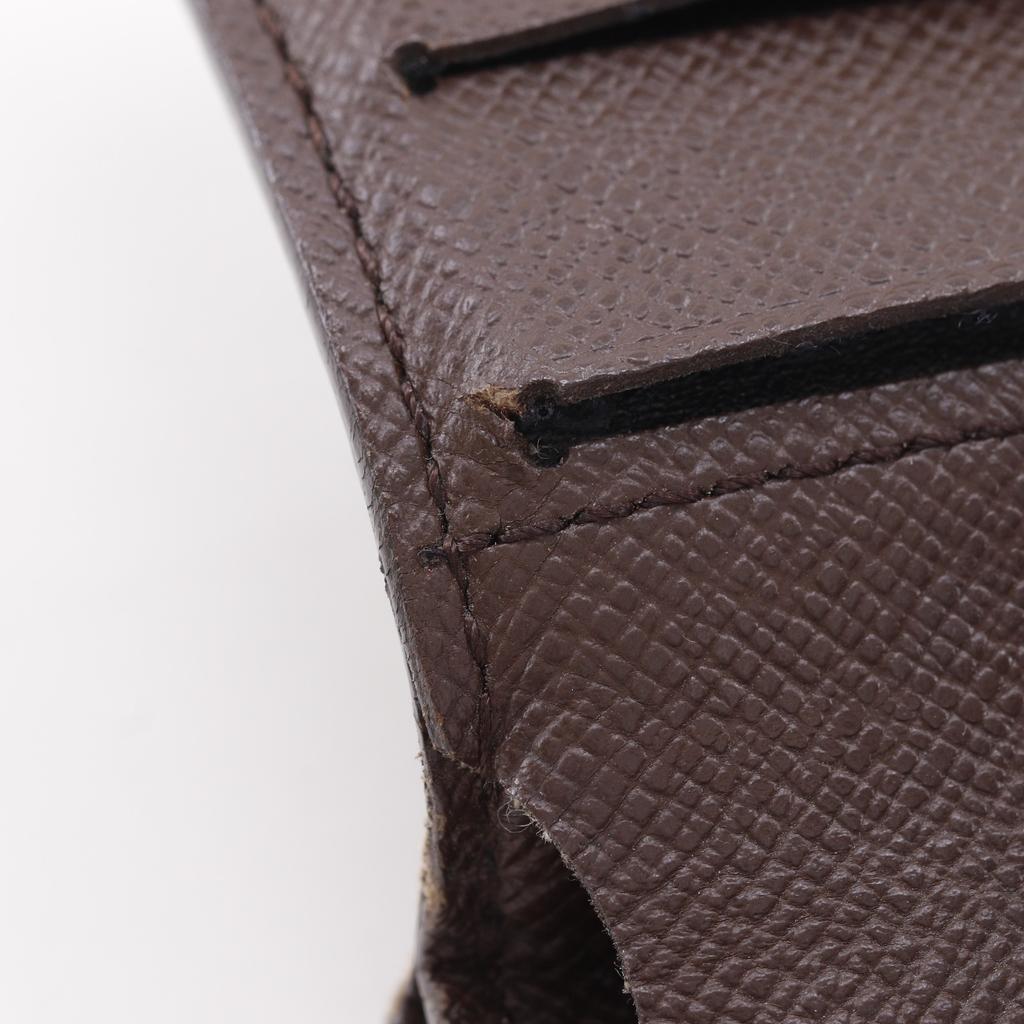LOUIS VUITTON Compact zip Bi-Fold Wallet N61668 Brown Damier canvas Women Used