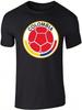 Pop Threads Colombia Futbol Soccer National Team Crest Graphic Tee T-Shirt For Unisex
