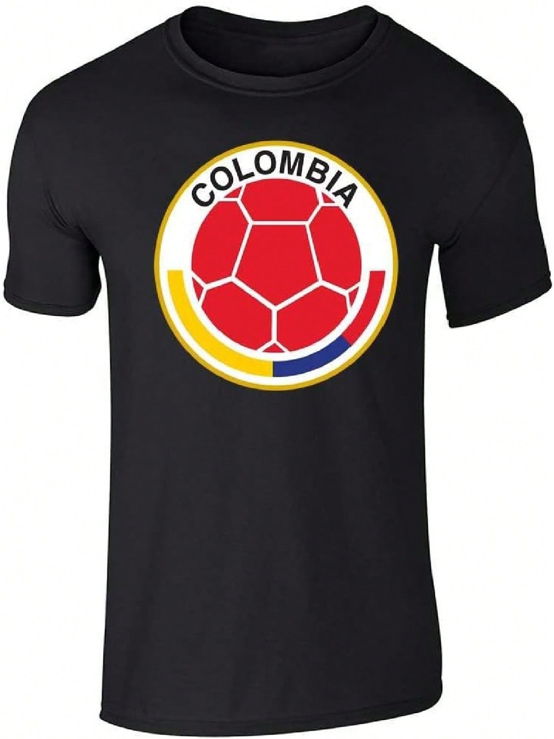 Pop Threads Colombia Futbol Soccer National Team Crest Graphic Tee T-Shirt For unisex S разноцветный