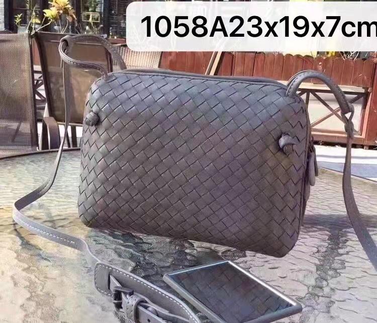 

Сумка через плечо с двойной молнией, кожаная плетеная сумка через плечо, двухслойная сумка-ракушка, корейский тренд, универсальная маленькая сумка через плечо 23x19x7 темно серый