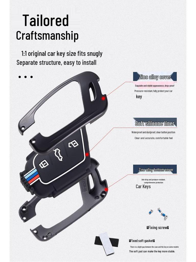 MG Car Key Case: Protective Shell for MG6, MG5, MG ZS, 6Pro, Pilot, HS - High-End EZS Buckle