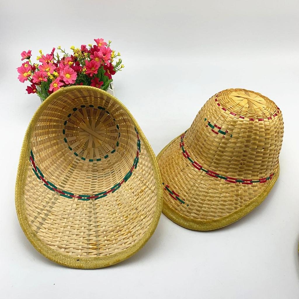 Bamboo Woven Safety Hat Construction Helmet Beanie Rattan Hat Fishing Hat for Men Fishing Gardening