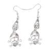 9x Goth Mysterious Drop Earring Jewelry Rose Heart for Butterfly Bat Skull for Cross Pendant Charm Vintage Earring For W