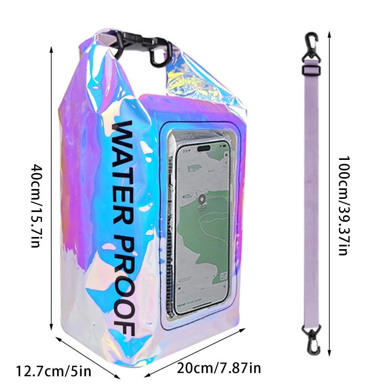 2/5L Schwimmen PVC Pack Dry Bag Touchscreen Outdoor Wasserdicht Schulter Kajak Taschen Trekking Drifting Rafting Surfen Bootfahren Tasche