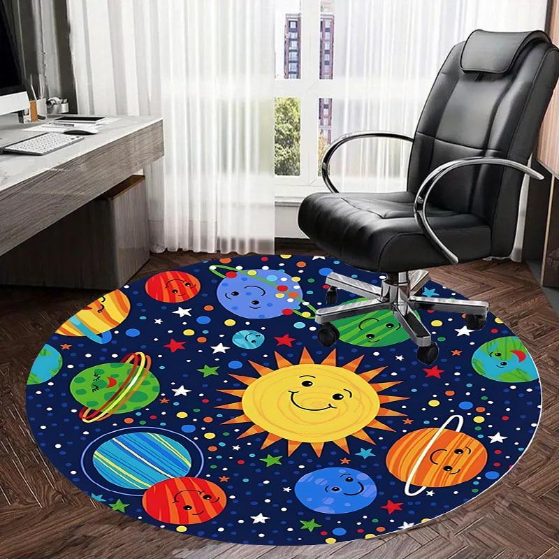 1pc Office Carpet Chair Mats Space Adventure for Perfect for Decorating Office Chairss, Or Bedrooms.YDT434