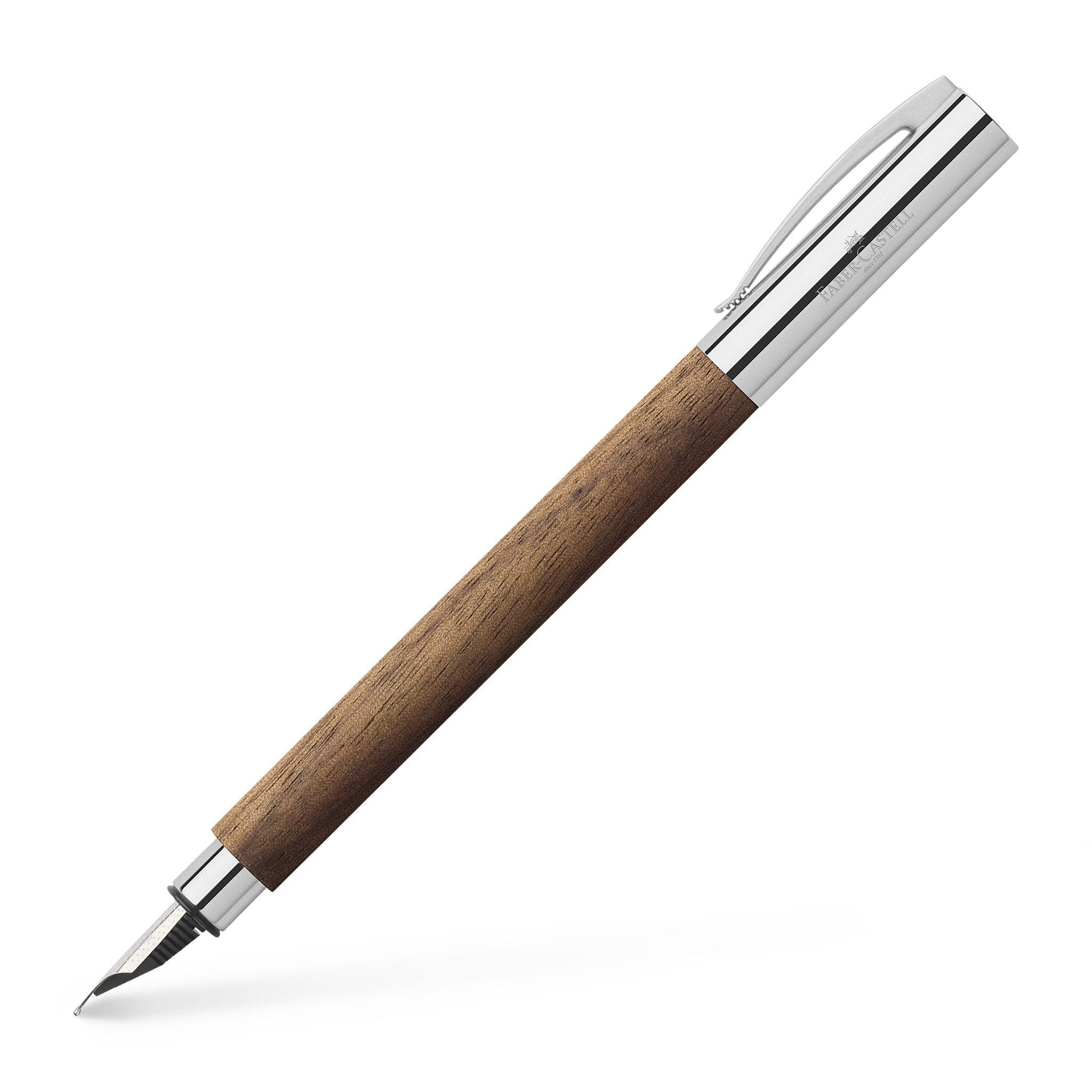 Ручка перьевая Ambition EF Extra Fine, официально импортированная FABER-CASTELL, грецкий орех, 148582, двойного назначения,