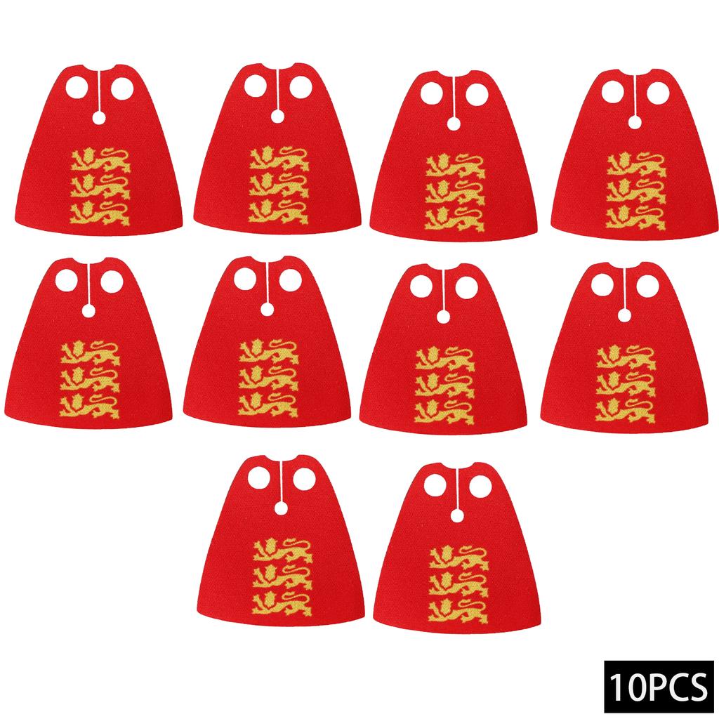MOC Officer Cape Building Blocks Kit Medieval Lion Knights Figures Accessories Shawl Imitation Fur Cloak Bricks Toys Boys Gift