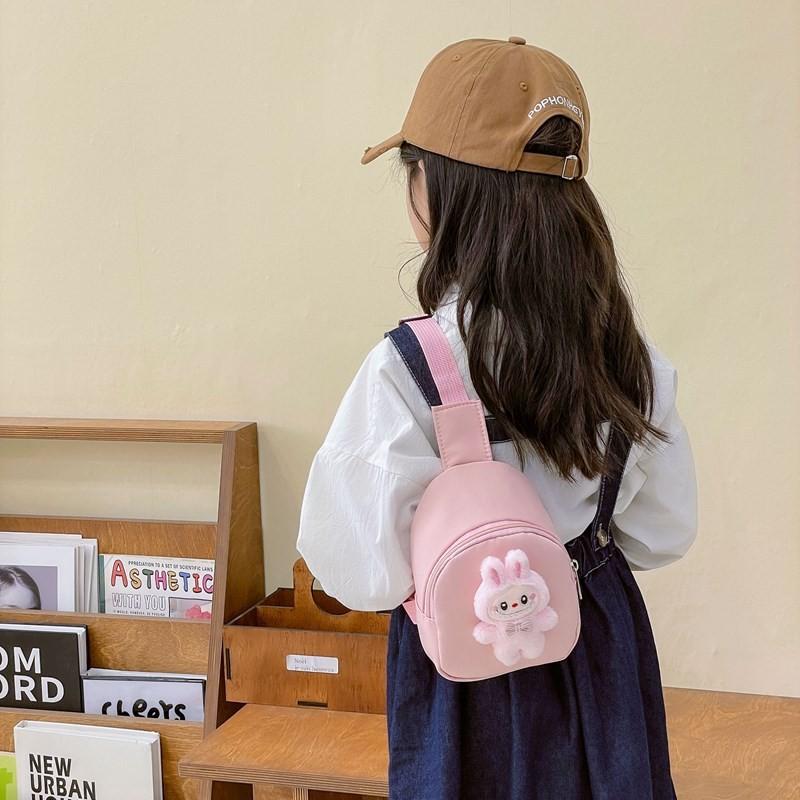 Chest Cartoon Doll Bag Nylon Material Adjustable Shoulder Strap Daily For
