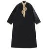 Embroidered Stand-Up Collar Robe, Model TH819