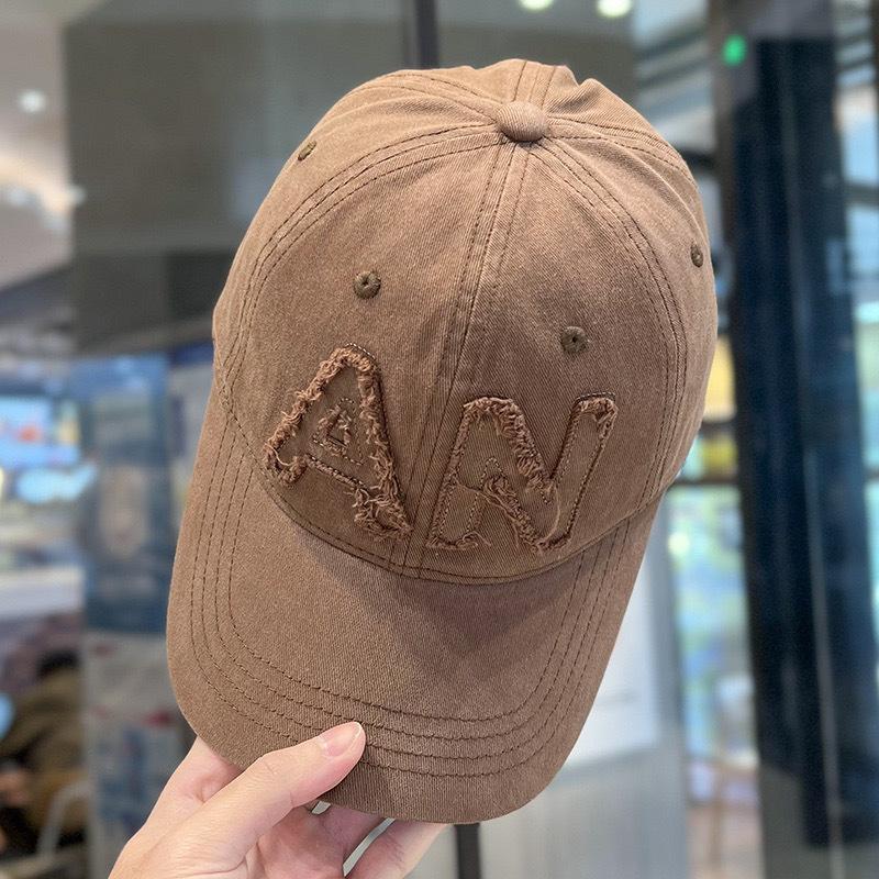 

Сливово-белая шляпа женская весенне-летняя бейсболка уличная мода кепка с буквами прилив M（56-58cm）