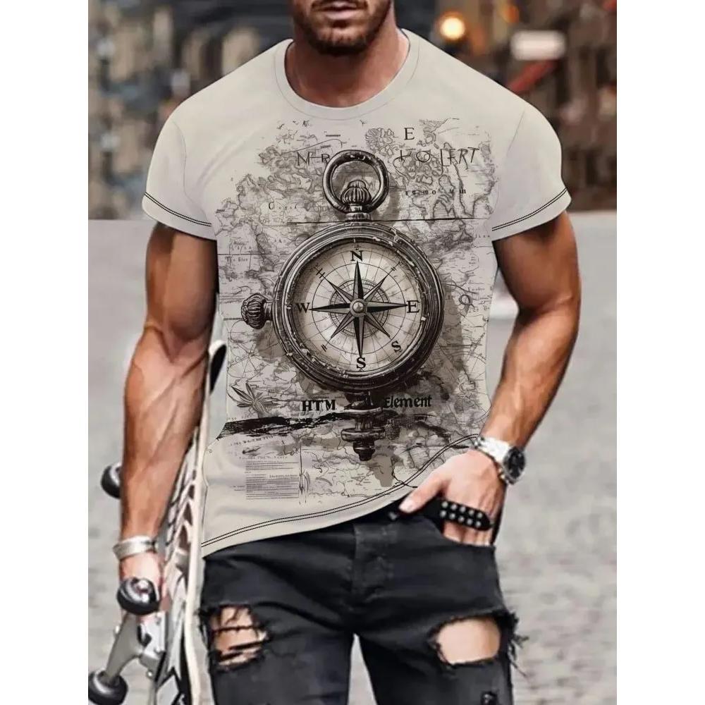 Casual Versatile Fashion Men's Top Short Sleeve Comfortable Daily T-Shirts Men’s