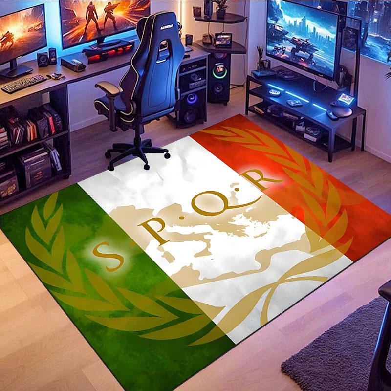 SPQR Eagle Emblem Rug, suitable for living room, bedroom, game room, computer room and home décor.