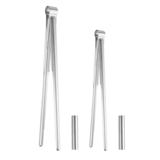 Kitchen Cooking Tongs Stainless Steel Kitchen Tweezer Tong with Precision Serrated Non-Slip Tips for Frying Plating