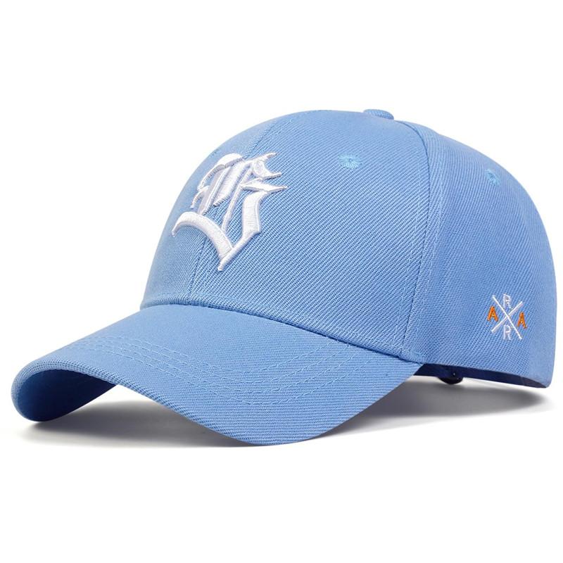 

Unisex Gothic Letter Geometric Embroidery Baseball Caps Spring and Autumn Outdoor Adjustable Casual Hats Sunscreen Hat Adjustable небо синє кольору