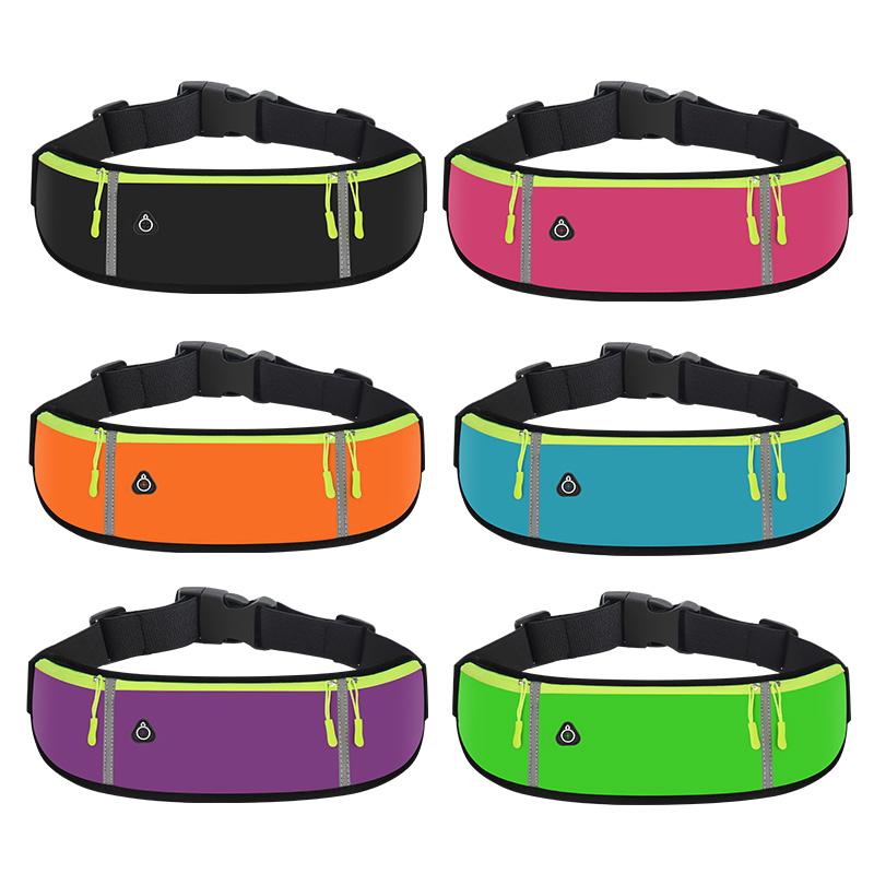 1PC Running Bag Lightweight Breathable Waterproof Waist Bag with Mobile Cell Phone Pouch Outdoors Gym Sport Unisex Belt Bag